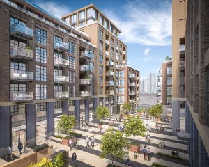 Ransome Wharf podium buildings